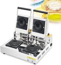 Electric hamburger waffle maker, commercial waffle maker, stainless steel hamburger maker, suitable for home, kitchen(B)