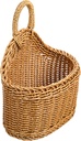 PartyKindom Hanging Woven Storage Basket: Vegetable Fruit Ginger Garlic Storage Basket Rustic Handmade Woven Wall