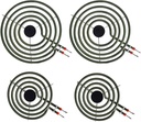 Upgraded MP22YA 4 Pack Electric Range Burner Element Unit Set, 2 x MP15YA 6" and 2 x MP21YA 8" Stove Burners Replacement for Kenmore Hardwick Maytag Norge Whirlpool Electric Range Stove Parts