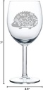Wine Glass Goblet Fancy Hedgehog (10 oz)