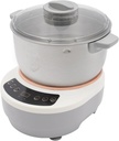 Electric Dough Maker with Ferment Function 5L/4.5QT Dough Mixer Machine, Automatic Stainless Steel Flour Kneading Machine with Microcomputer Timer, Tabletop Split Design Dough Mixer (Silver)
