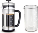 Easyworkz Stainless Steel French Press 34 oz Coffee Tea Maker with Soft Grip Handle Bundled with Glass Replacement