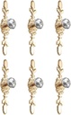 6-PCS Crystal Drawer Knobs Modern Glass Cabinet Knobs Diamond Drawer Handles Cupboard Pull Handles with Screws for Home for Kitchen for Office(Large Size)
