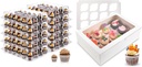Bundle of 20 Pack Cupcake Containers and 6 Pack Cupcake Boxes for 480 Cupcakes